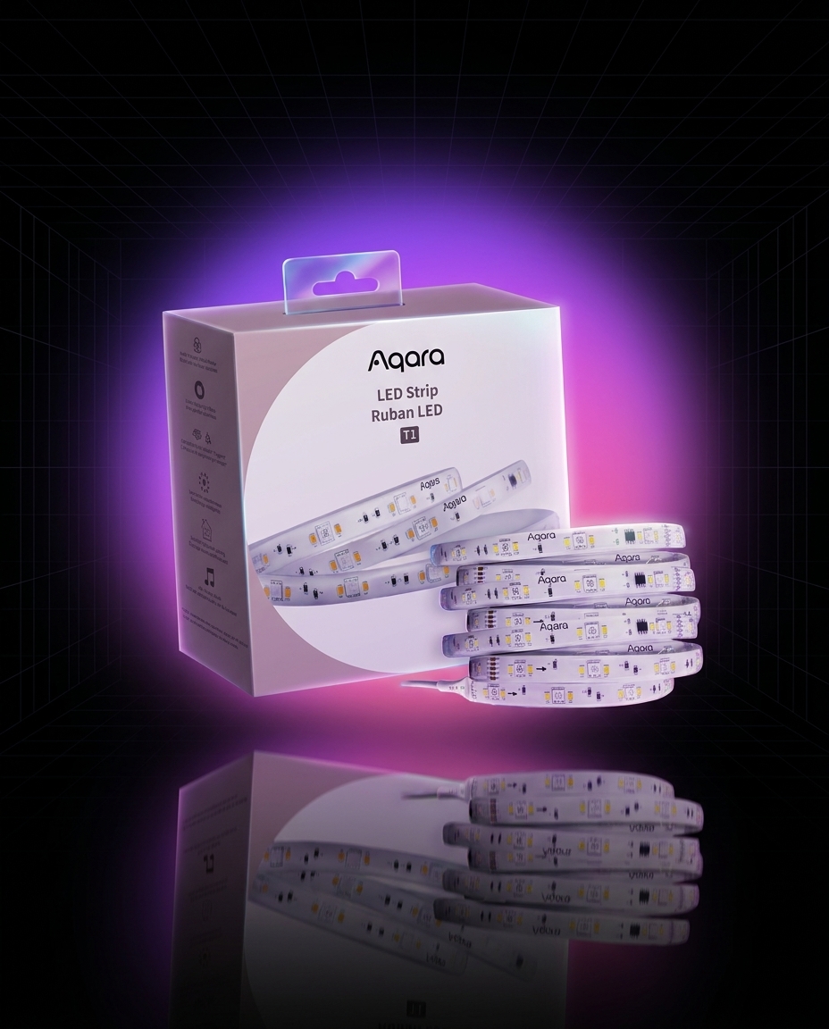 Aqara LED Strip T1 2m RLS-K01D Zigbee RGBIC 600lm IP44 HomeKit Alexa Google Matter — ujęcie 1