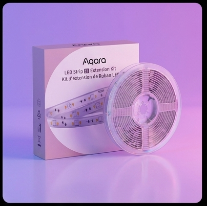 Aqara LED Strip T1 przedłużenie 1m RLSE-K01D, RGBIC Zigbee 3.0 Matter IP44 do 10m — ujęcie 3