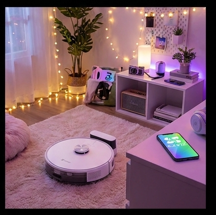EZVIZ RE4 robot odkurzający i mopujący 4000 Pa LiDAR WiFi Alexa Google odkurzacz robotyczny 2w1 — ujęcie 5
