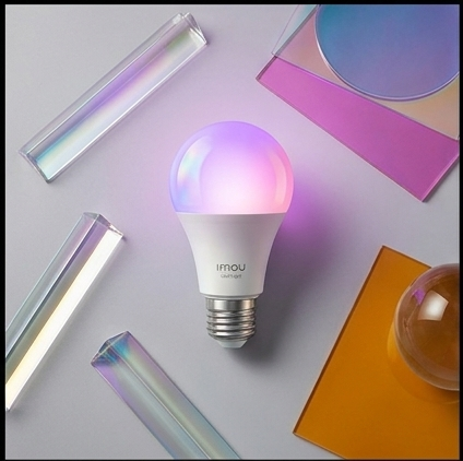 Imou CL2B żarówka smart LED RGBW E27 9W Wi-Fi Matter 806lm 16 mln kolorów sterowanie głosowe — ujęcie 6
