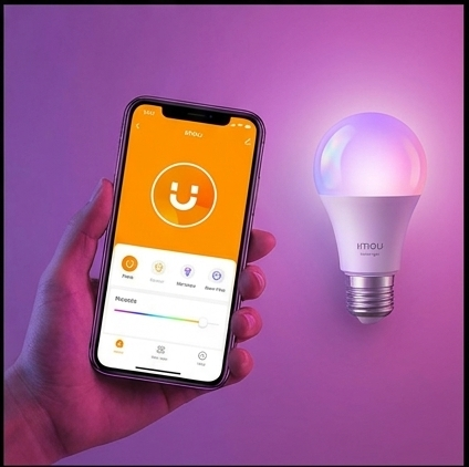 Imou CL2B żarówka smart LED RGBW E27 9W Wi-Fi Matter 806lm 16 mln kolorów sterowanie głosowe — ujęcie 7
