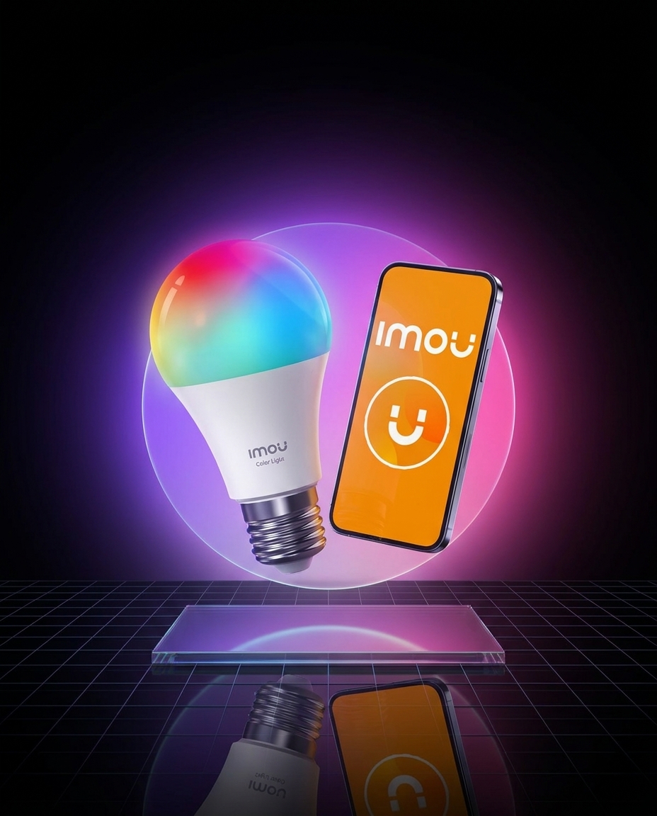 Imou CL2B żarówka smart LED RGBW E27 9W Wi-Fi Matter 806lm 16 mln kolorów sterowanie głosowe — ujęcie 1