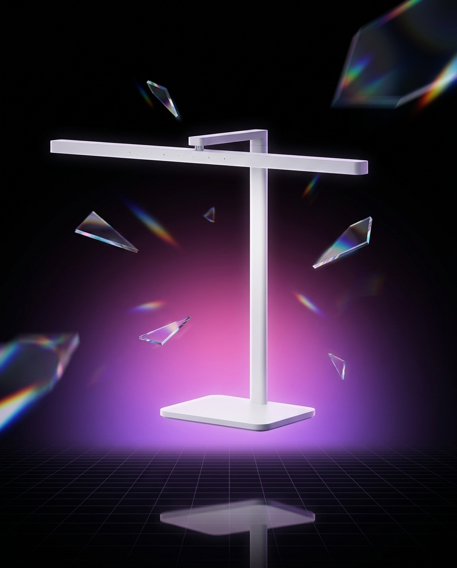 Xiaomi LED Desk Lamp 2 MJTD06YL, lampka biurkowa LED 60 cm, 1200 lm, 2700-5100K, sterowanie dotykiem i głosem — ujęcie 1
