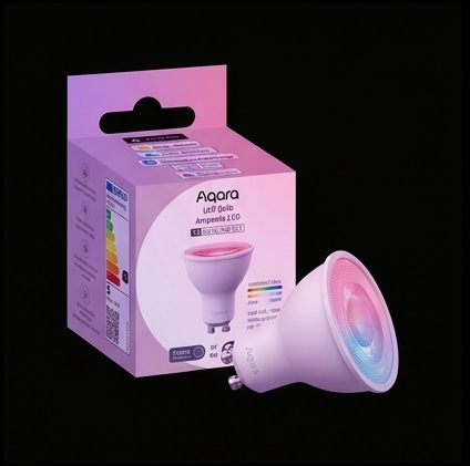 Aqara LED Bulb T2 RGB CCT GU10, żarówka smart Zigbee Thread Bluetooth 450lm 4.9W Matter Apple Home — ujęcie 3