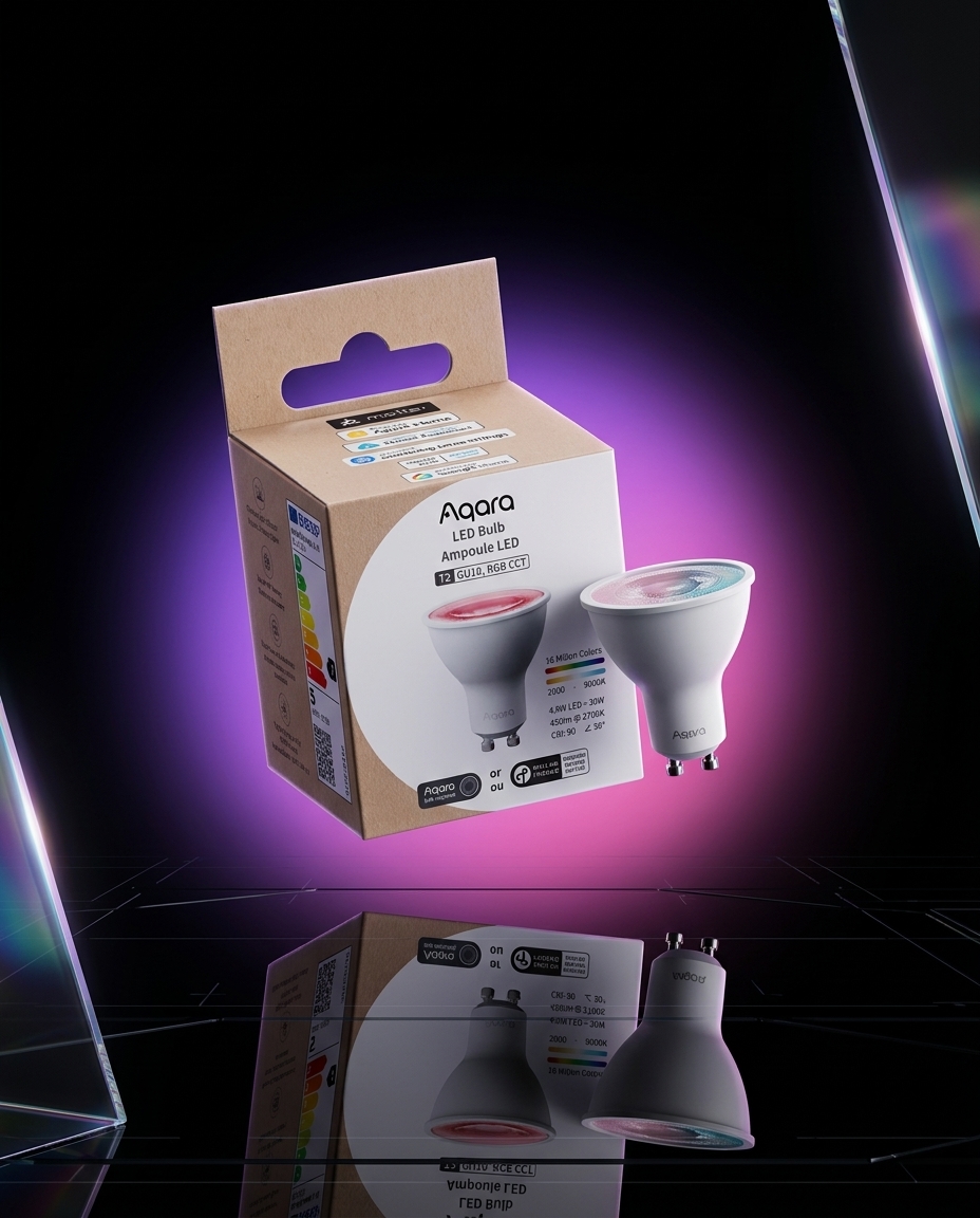 Aqara LED Bulb T2 RGB CCT GU10, żarówka smart Zigbee Thread Bluetooth 450lm 4.9W Matter Apple Home — ujęcie 1