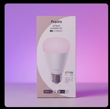 Aqara LED Bulb T2 RGB CCT E27, żarówka smart Zigbee, Thread, Matter, 1100 lm, 10,5 W, 16 mln kolorów — ujęcie 2