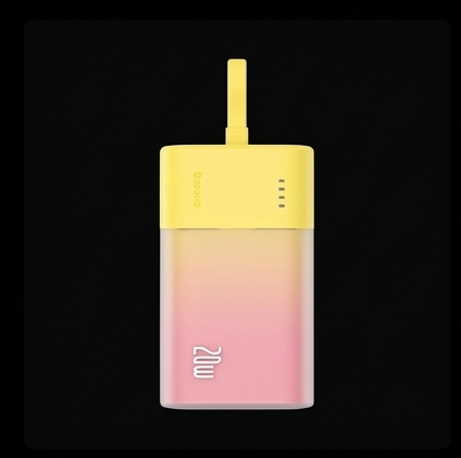 Baseus Popsicle powerbank 5200mAh 20W wbudowany kabel Lightning, szybkie ładowanie iPhone — ujęcie 2