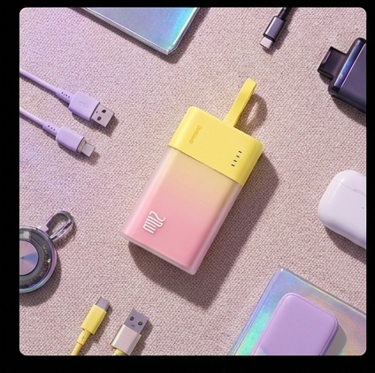 Baseus Popsicle powerbank 5200mAh 20W wbudowany kabel Lightning, szybkie ładowanie iPhone — ujęcie 6
