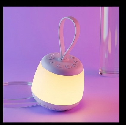Newell SeleneDream lampka nocna LED z białym szumem, akumulator, USB-C, 21 dźwięków, timer, silikonowy pasek — ujęcie 3
