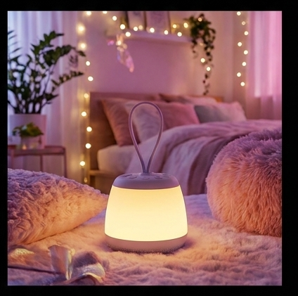 Newell SeleneDream lampka nocna LED z białym szumem, akumulator, USB-C, 21 dźwięków, timer, silikonowy pasek — ujęcie 5