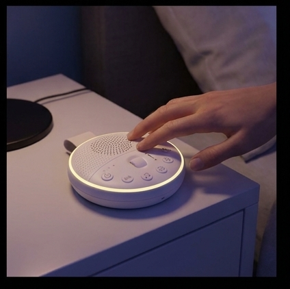 Newell LunaWhisper lampka nocna LED z białym szumem, 21 dźwięków, timer, akumulator, USB-C — ujęcie 7