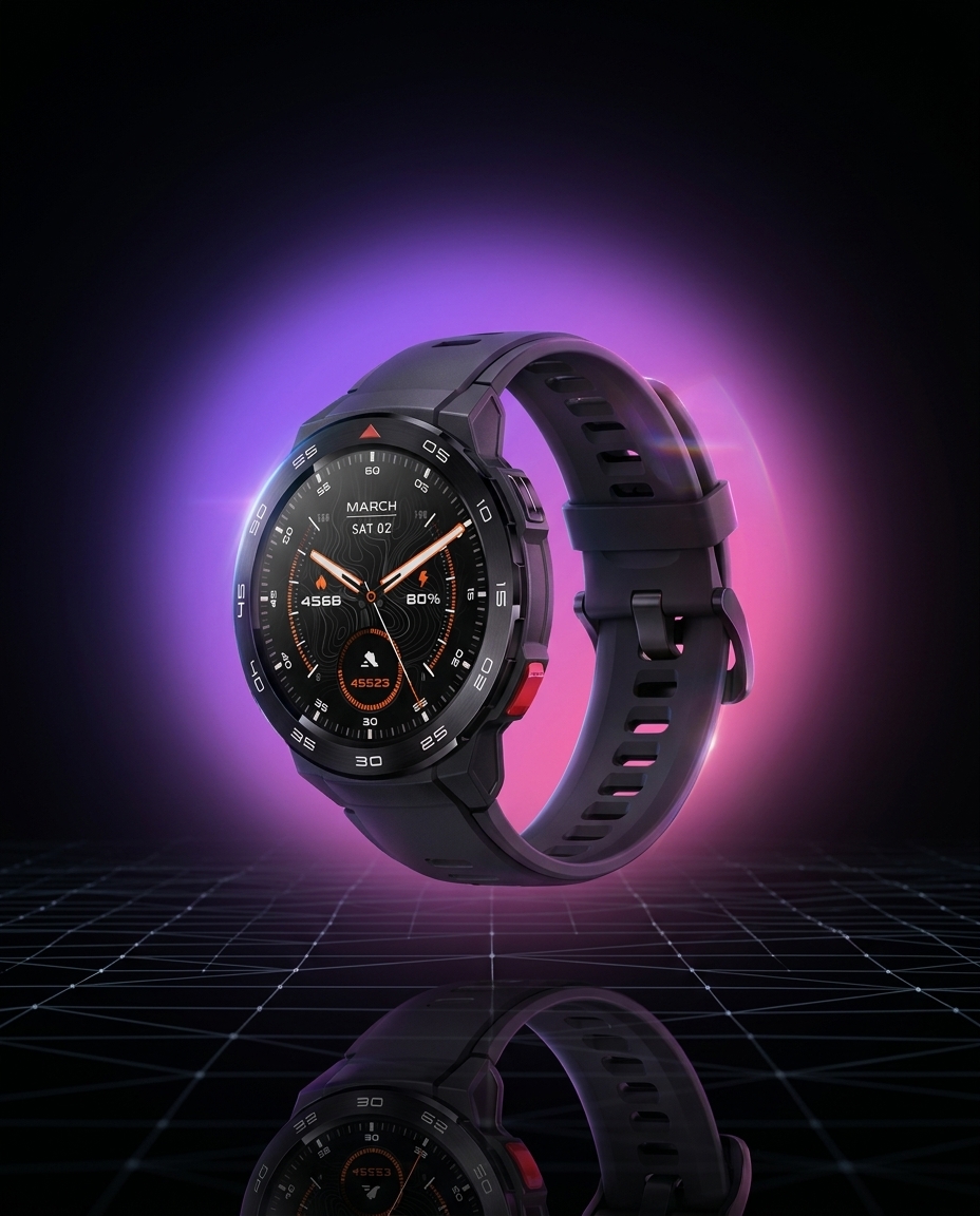 Mibro GS Pro smartwatch czarny GPS AMOLED 1.43 cala 5ATM BT rozmowy 105 trybów sportowych — ujęcie 1