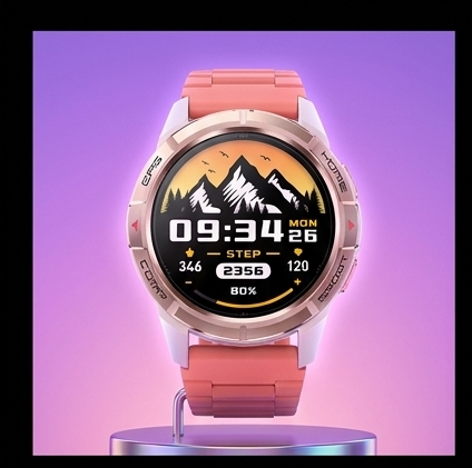Mibro GS Active smartwatch różowe złoto, GPS, AMOLED 1000 nit, 5ATM, 150 trybów sportowych — ujęcie 2