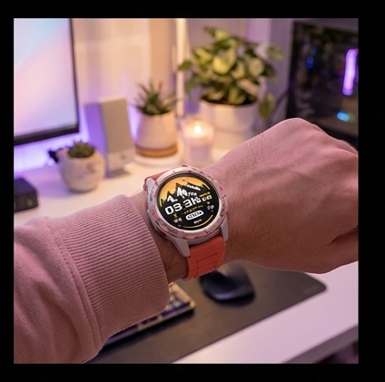 Mibro GS Active smartwatch różowe złoto, GPS, AMOLED 1000 nit, 5ATM, 150 trybów sportowych — ujęcie 5