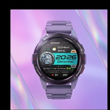 Mibro GS Active szary smartwatch GPS AMOLED 1000 nit 150 trybów sportowych 5ATM 20 dni baterii — ujęcie 2