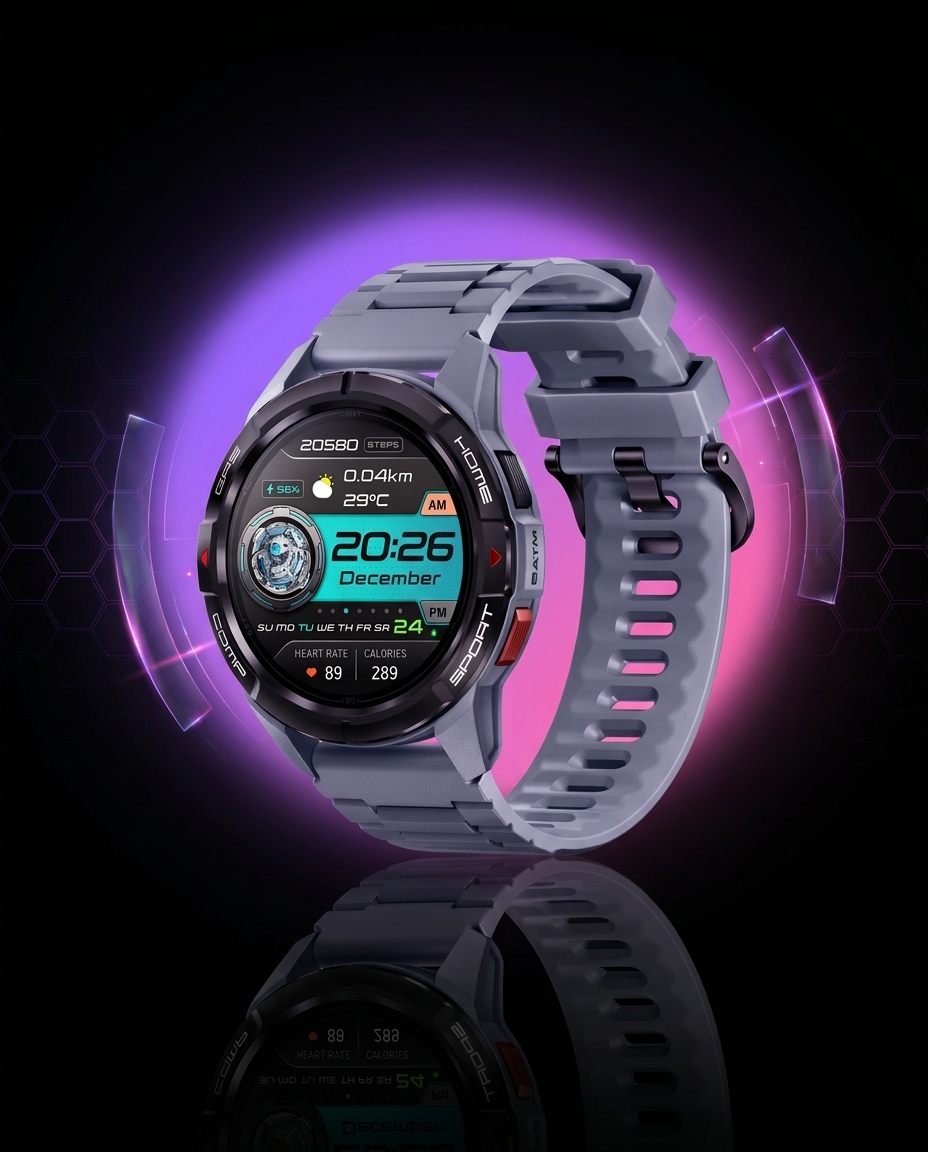 Mibro GS Active szary smartwatch GPS AMOLED 1000 nit 150 trybów sportowych 5ATM 20 dni baterii — ujęcie 1