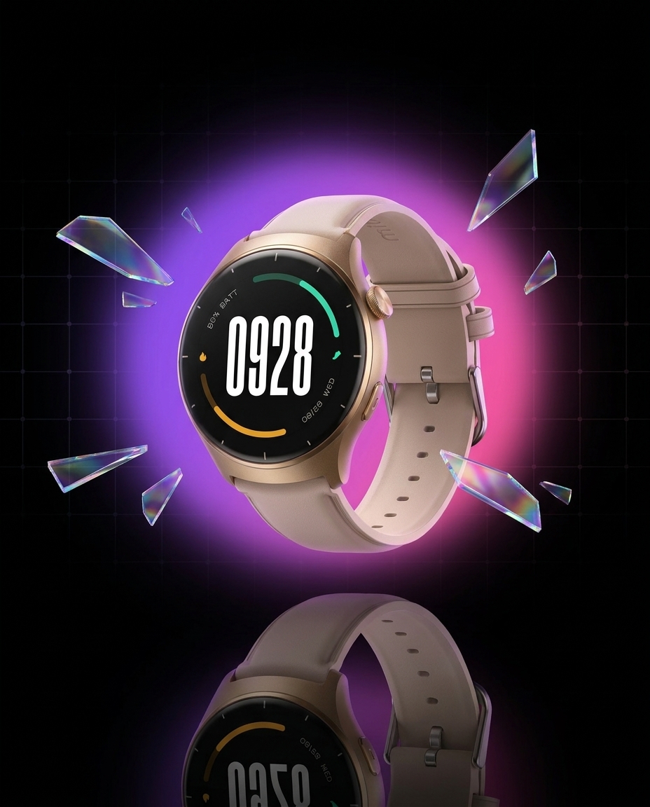 Mibro Lite 3 Rose Gold smartwatch AMOLED z rozmowami BT, 100+ trybów sportu, 2ATM, bateria 12 dni — ujęcie 1