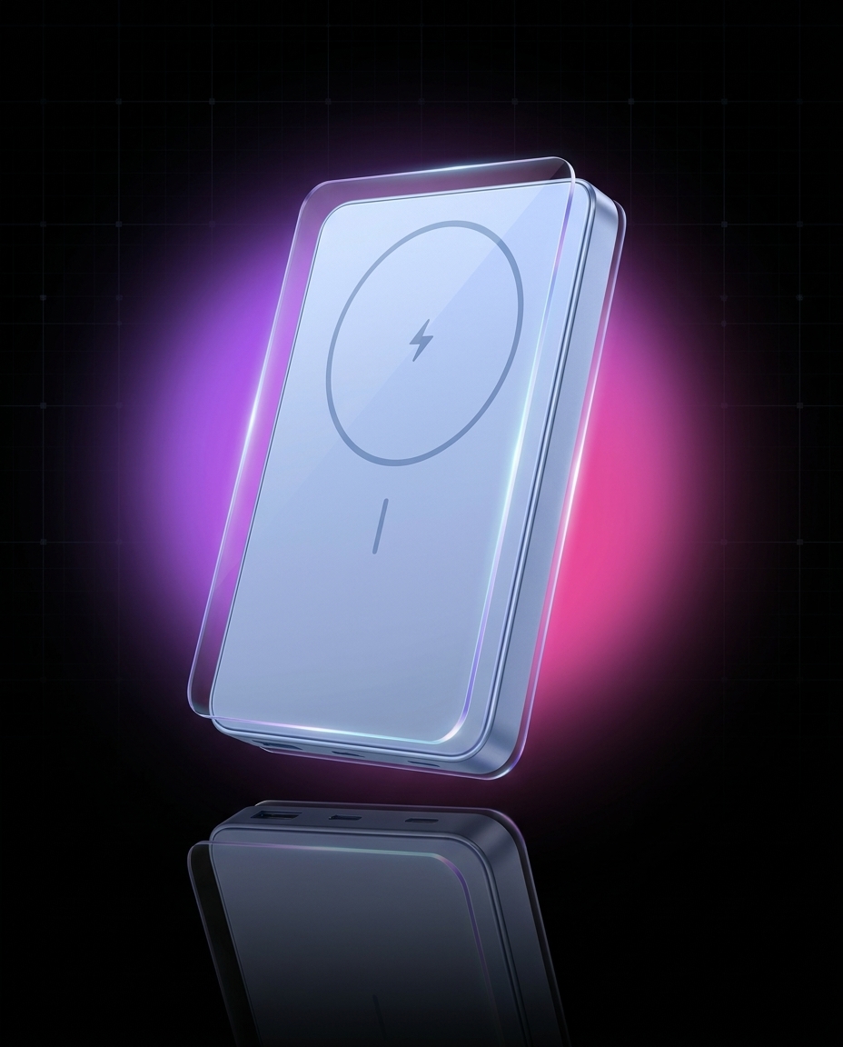 Xiaomi Super Slim Magnetic Power Bank 5000 niebieski, powerbank magnetyczny 22,5 W USB-C 5000 mAh slim — ujęcie 1