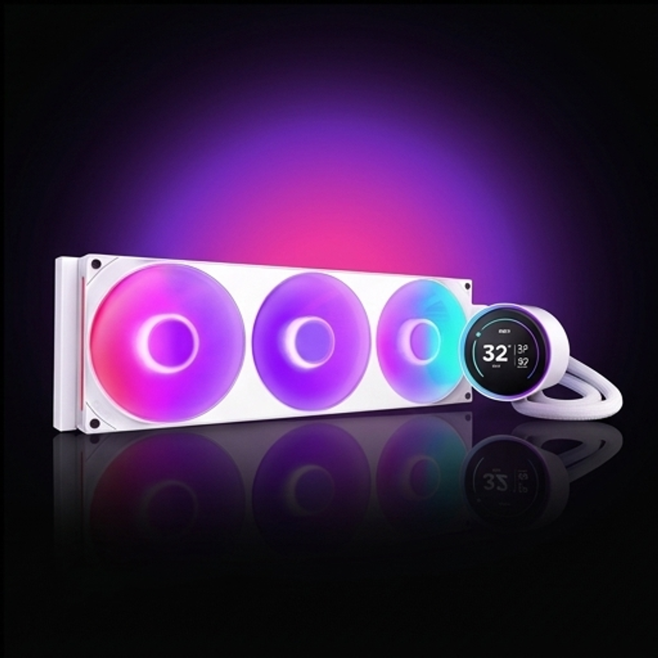 Chłodzenie wodne Kraken elite 420 RGB LCD białe