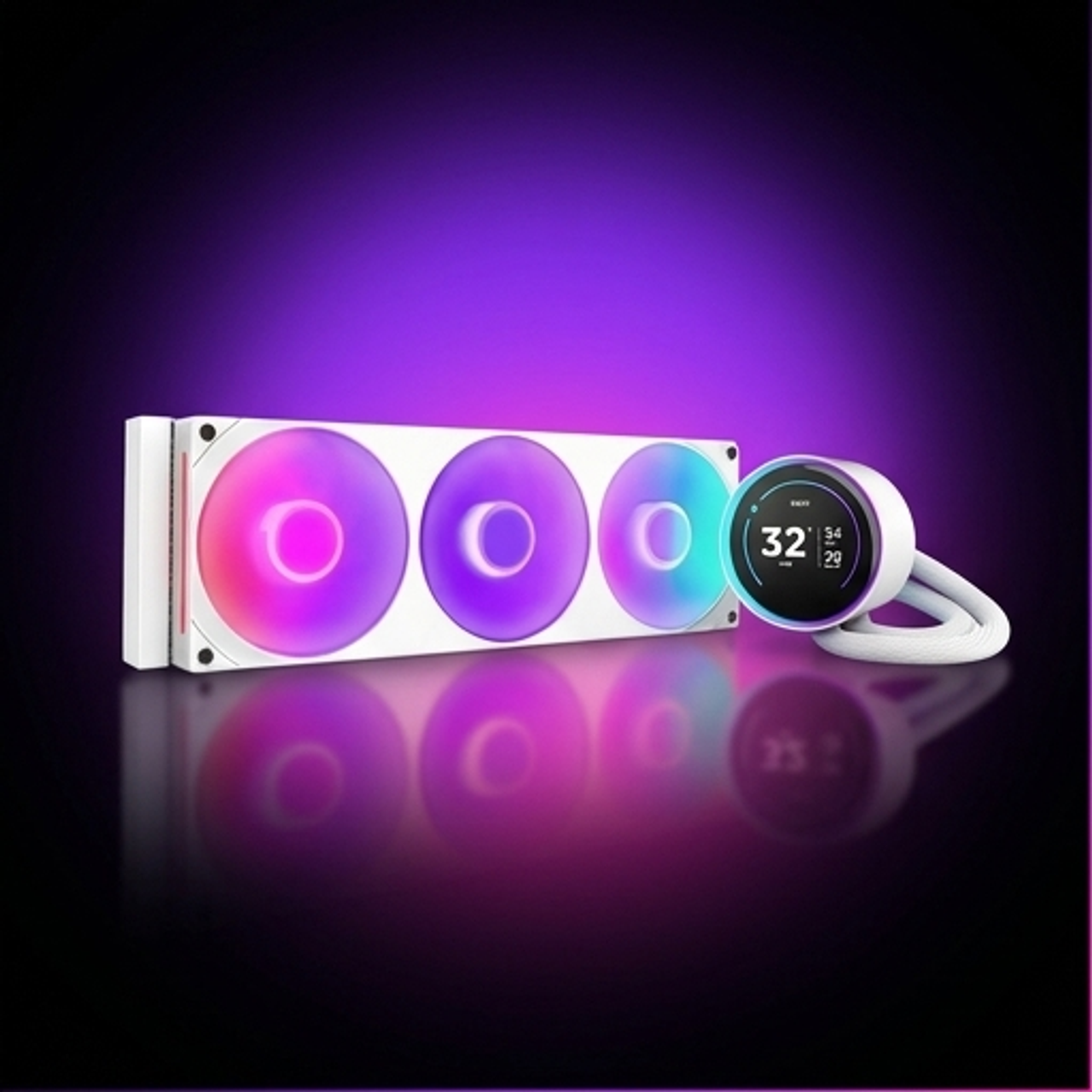 Chłodzenie wodne Kraken elite 360 RGB V2 LCD białe
