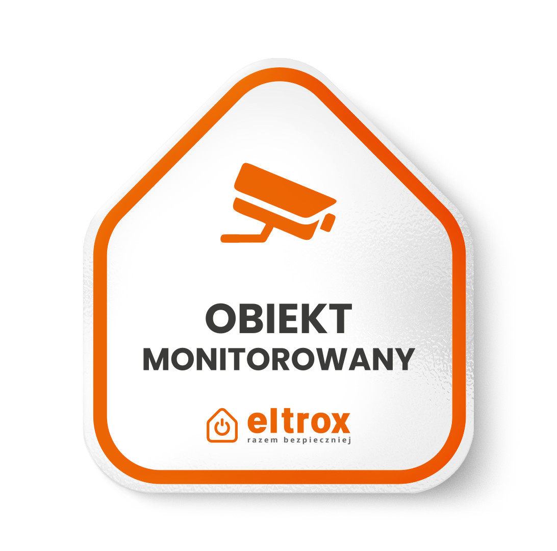 Naklejka obiekt monitorowany mała Eltrox Naklejka obiekt monitorowany mała Eltrox