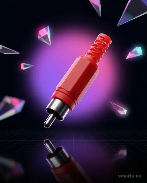 Wtyk RCA cinch czerwony, złącze audio-video do amplifikacji i urządzeń AV Wtyk RCA cinch czerwony, złącze audio-video do amplifikacji i urządzeń AV