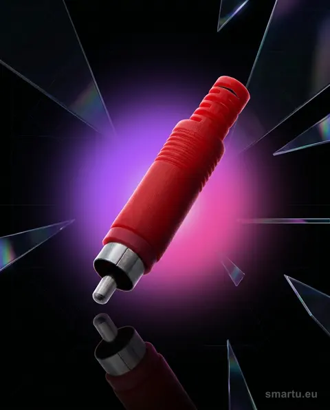 Wtyk RCA cinch czerwony HQ, złącze audio-video wysokiej jakości Wtyk RCA cinch czerwony HQ, złącze audio-video wysokiej jakości