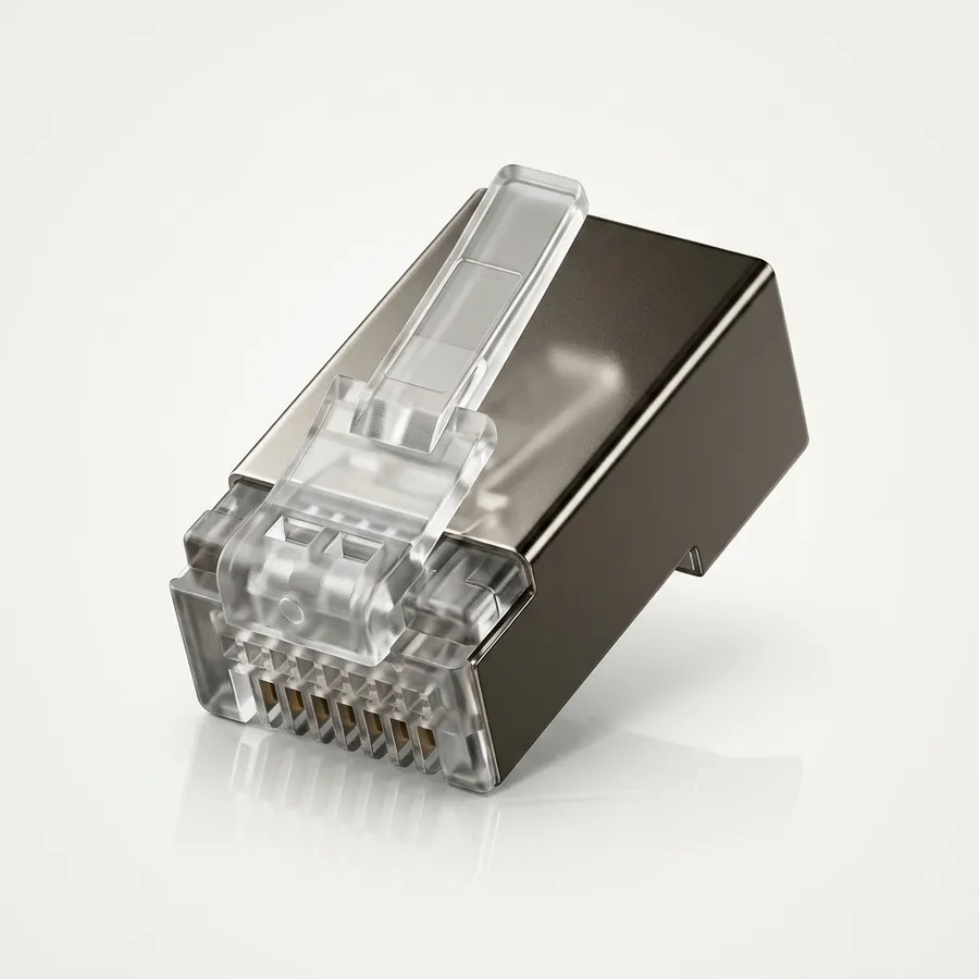 Wtyk telefoniczny 8p8c (RJ45) ekranowany, do kabli sieciowych, 5900804022985 Wtyk telefoniczny 8p8c (RJ45) ekranowany, do kabli sieciowych, 5900804022985