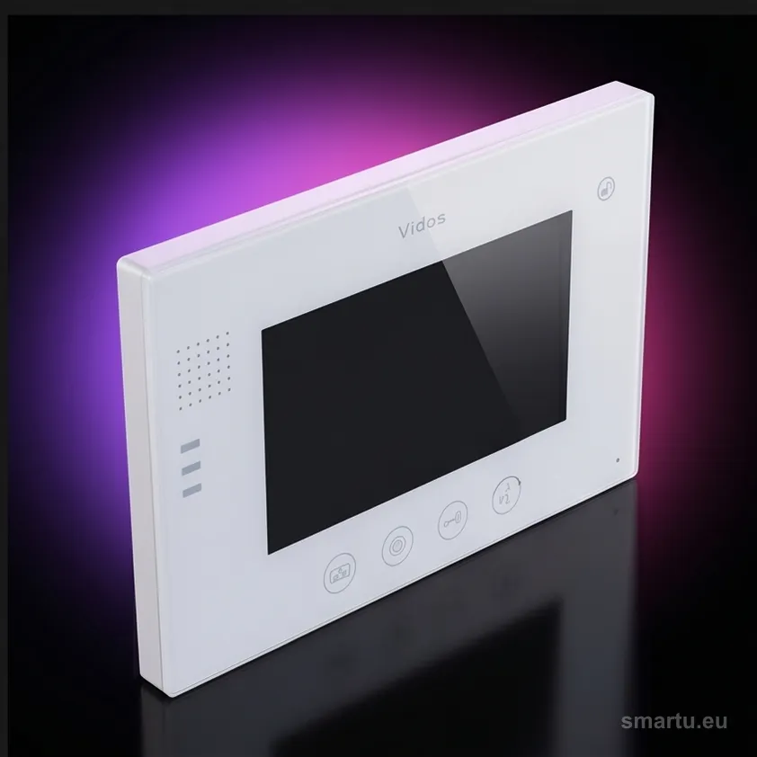 Vidos M670W monitor wideodomofonu kolorowy 7 cali LCD biały bez słuchawki sterowanie bramą Vidos M670W monitor wideodomofonu kolorowy 7 cali LCD biały bez słuchawki sterowanie bramą