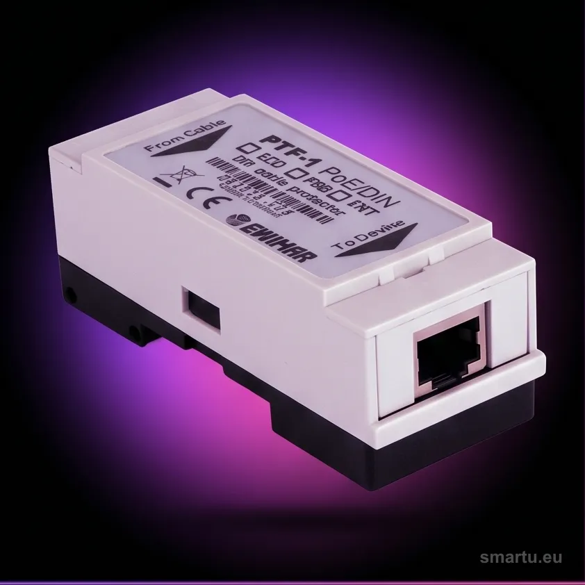 Ogranicznik przepięć LAN na szynę DIN serii EXTREME EWIMAR PTF-51-EXT/PoE/DIN Ogranicznik przepięć LAN na szynę DIN serii EXTREME EWIMAR PTF-51-EXT/PoE/DIN