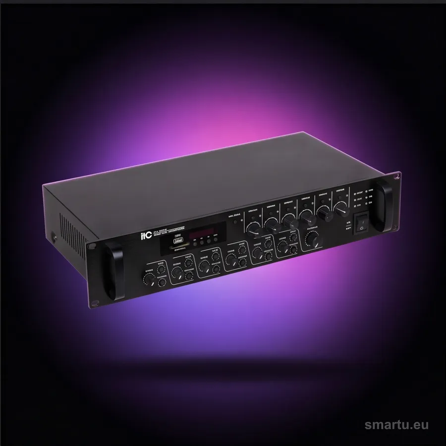 ITC TI-1206S wzmacniacz 6-strefowy 120W Bluetooth FM USB SD Public Address 100V — ujęcie 1