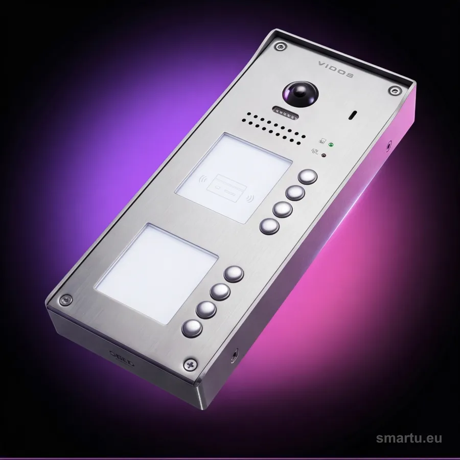 VIDOS DUO S1108A stacja bramowa 8-abonentowa kamera 2Mpx RFID 125kHz IP54 ze stali nierdzewnej — ujęcie 1