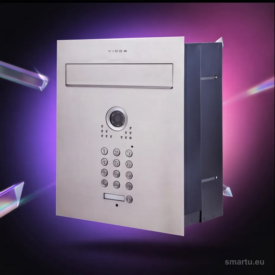 VIDOS S561D-SKP skrzynka na listy z wideodomofonem szyfrator PIN IR kamera podtynkowa ogrodzenie VIDOS S561D-SKP skrzynka na listy z wideodomofonem szyfrator PIN IR kamera podtynkowa ogrodzenie