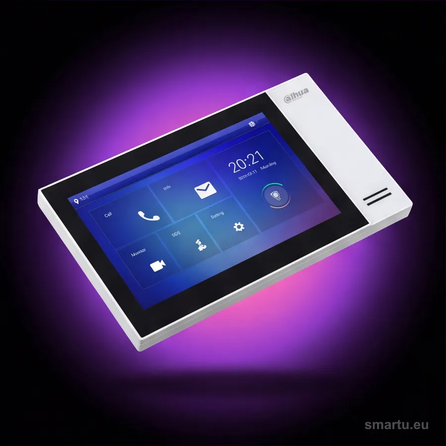 DAHUA VTH2421FW-P monitor wideodomofonu IP 7 cali dotykowy PoE 1024×600 biały