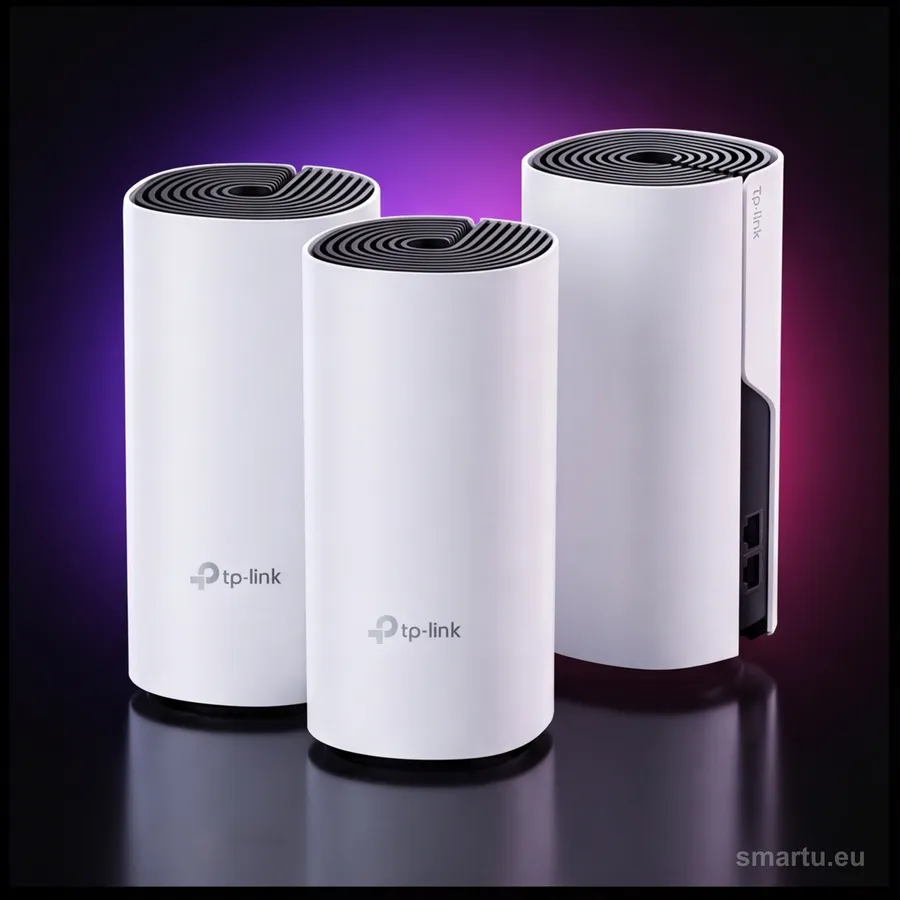 TP-Link Deco E4 3-pack, domowy system mesh WiFi AC1200, zasięg do 370 m2, płynny roaming, do 100 urządzeń TP-Link Deco E4 3-pack, domowy system mesh WiFi AC1200, zasięg do 370 m2, płynny roaming, do 100 urządzeń