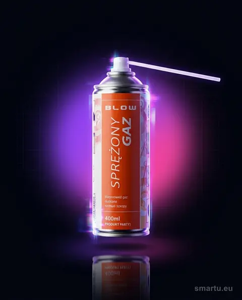 Sprężone powietrze BLOW 400 ml w sprayu do elektroniki, komputerów, RTV, optyki, precyzyjne czyszczenie kurzu Sprężone powietrze BLOW 400 ml w sprayu do elektroniki, komputerów, RTV, optyki, precyzyjne czyszczenie kurzu