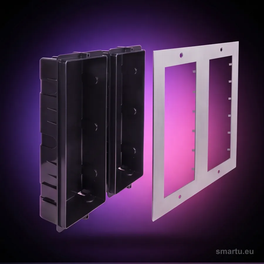 VIDOS D1510-6P ramka sześciomodułowa podtynkowa ze stali szczotkowanej, system DUO MULTI VIDOS D1510-6P ramka sześciomodułowa podtynkowa ze stali szczotkowanej, system DUO MULTI
