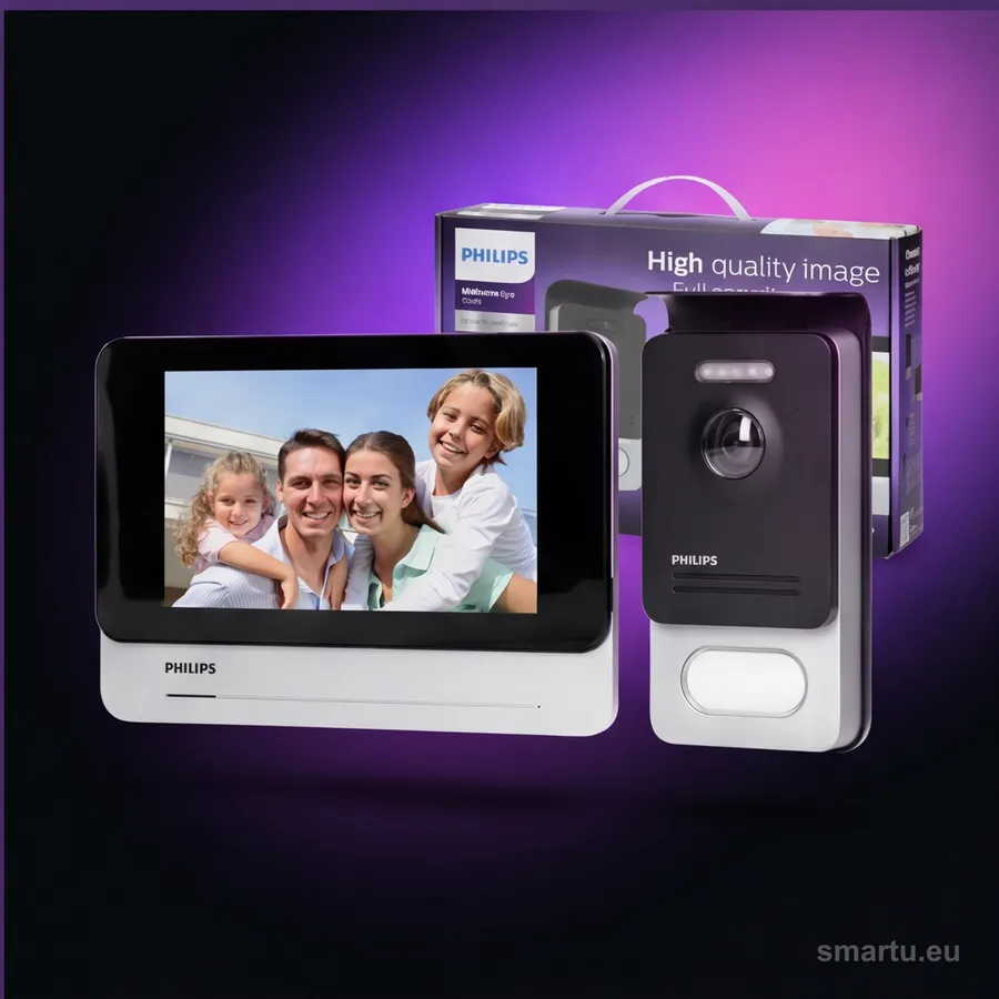 Philips WelcomeEye Touch 531101 zestaw wideodomofonowy 7 cali dotykowy RFID sterowanie brama