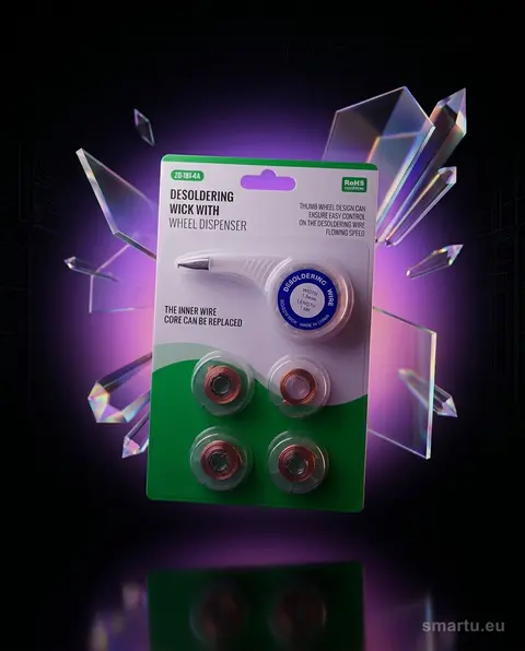 Plecionka do odsysania cyny 1,5mm BLOW z podajnikiem ZD181, 1,5m Plecionka do odsysania cyny 1,5mm BLOW z podajnikiem ZD181, 1,5m