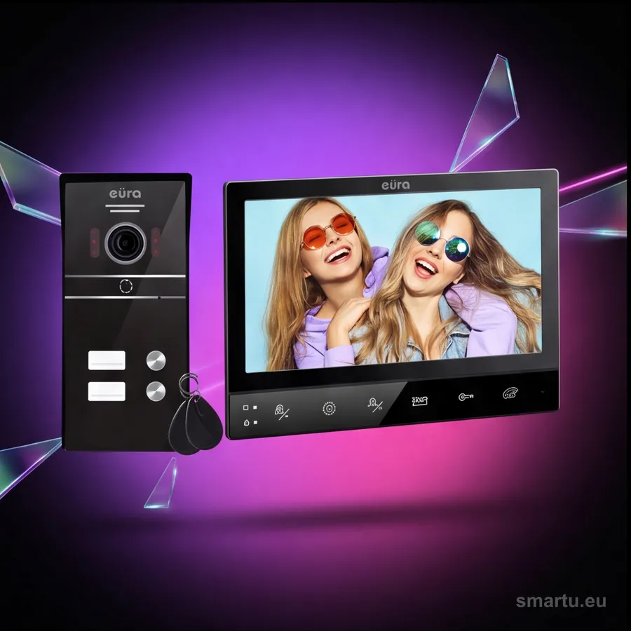 EURA VDP-80C5 wideodomofon 2-rodzinny biały monitor 7 cali FHD 1080p czytnik RFID IP65 EURA VDP-80C5 wideodomofon 2-rodzinny biały monitor 7 cali FHD 1080p czytnik RFID IP65