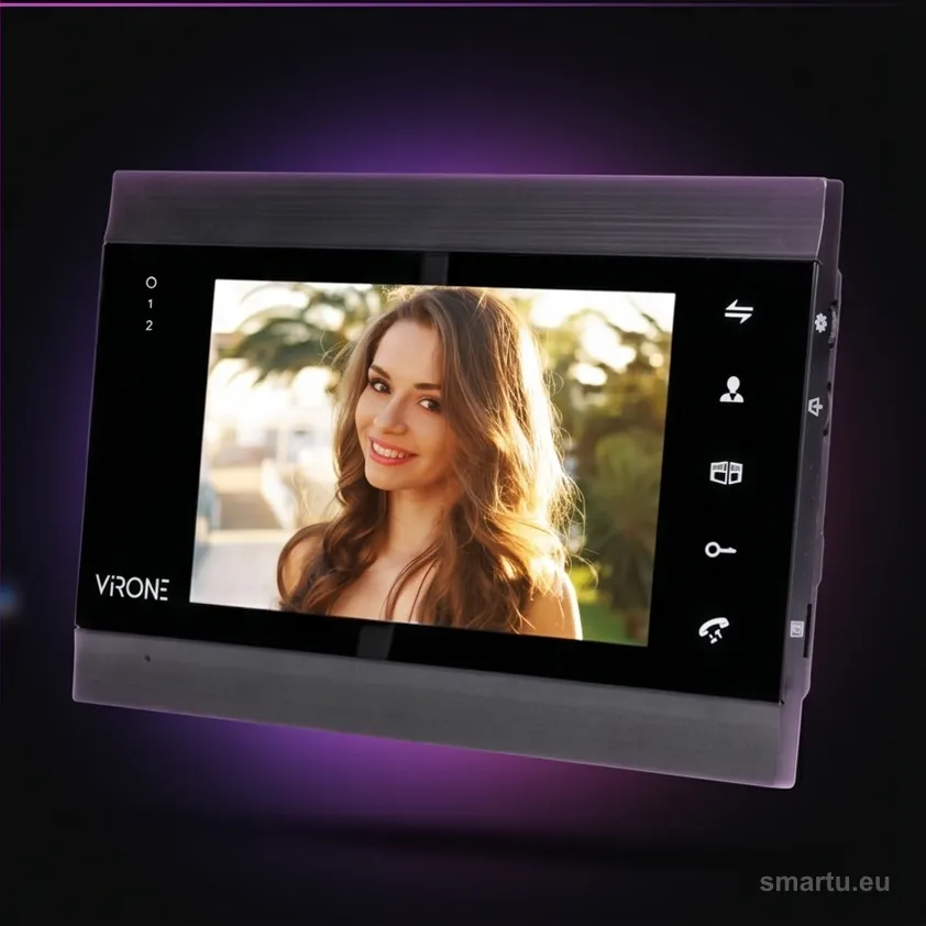 VIRONE VDP-61FHDPMV monitor wideodomofonu 7 cali WiFi aplikacja mobilna ORNO czarny VIRONE VDP-61FHDPMV monitor wideodomofonu 7 cali WiFi aplikacja mobilna ORNO czarny