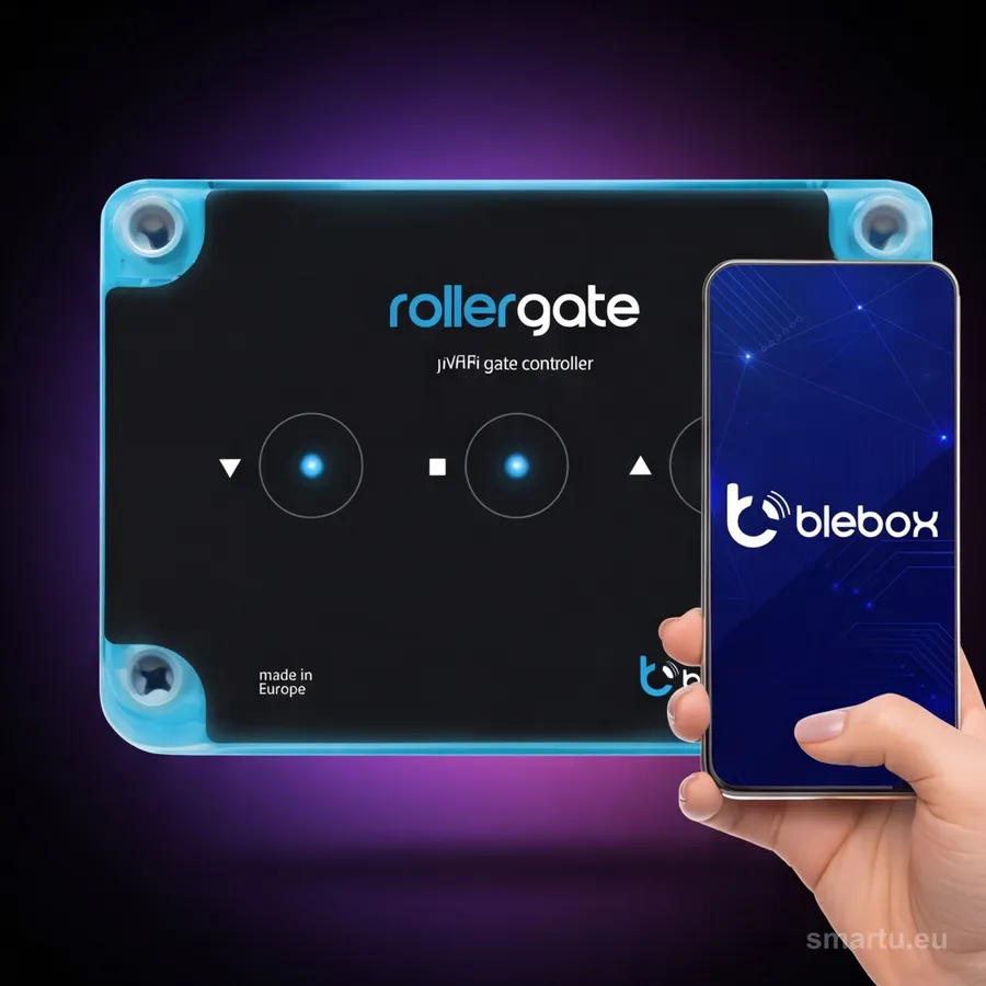 BleBox rollerGate sterownik WiFi do bram rolowanych 230V, IP44, sterowanie z telefonu BleBox rollerGate sterownik WiFi do bram rolowanych 230V, IP44, sterowanie z telefonu
