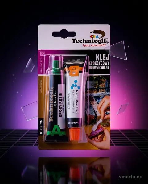 Klej Epoxy Uniwersalny 2x20ml Technicqll dwuskładnikowy do szkła metalu drewna Klej Epoxy Uniwersalny 2x20ml Technicqll dwuskładnikowy do szkła metalu drewna