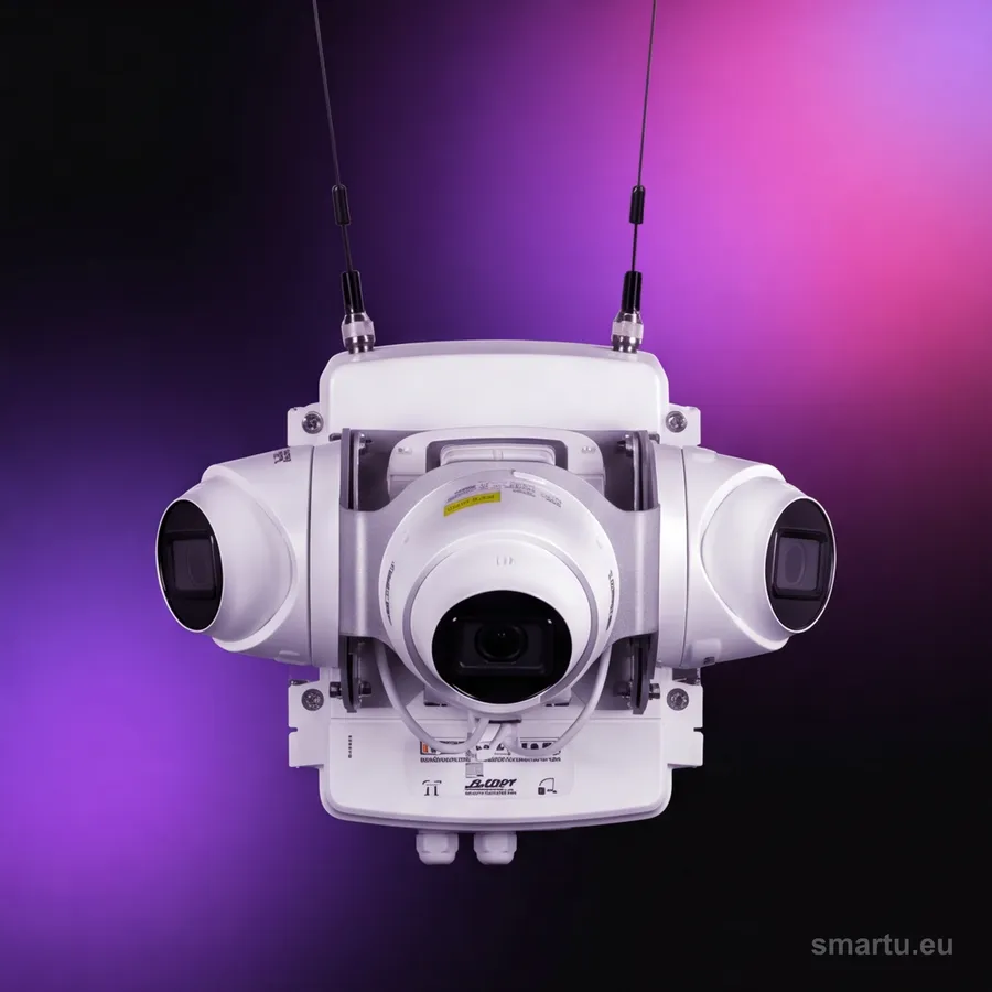 CAMSAT iConstruction-CAM Triplex DOME-2M zestaw 3 kamer budowlanych 270 stopni FullHD 4G LTE monitoring placu budowy