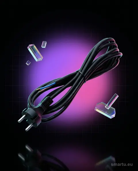 Przyłącze S-8 3m 2×1 gumowe do elektronarzędzi wtyczka prosta Przyłącze S-8 3m 2×1 gumowe do elektronarzędzi wtyczka prosta