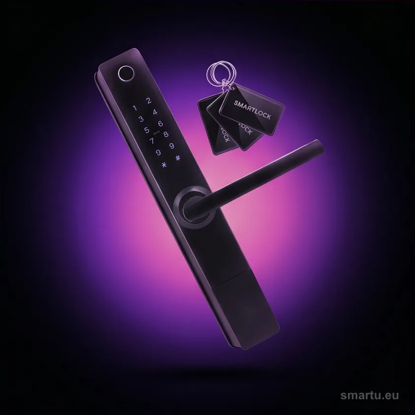 Klamka z kontrolerem dostępu EURA ELH-20H4 Black Klamka z kontrolerem dostępu EURA ELH-20H4 Black
