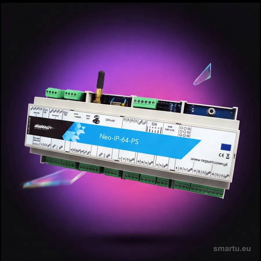 Centrala alarmowa ROPAM NEO-IP-64-PS-D12M 64 linie 4 strefy IP WiFi zasilacz buforowy DIN