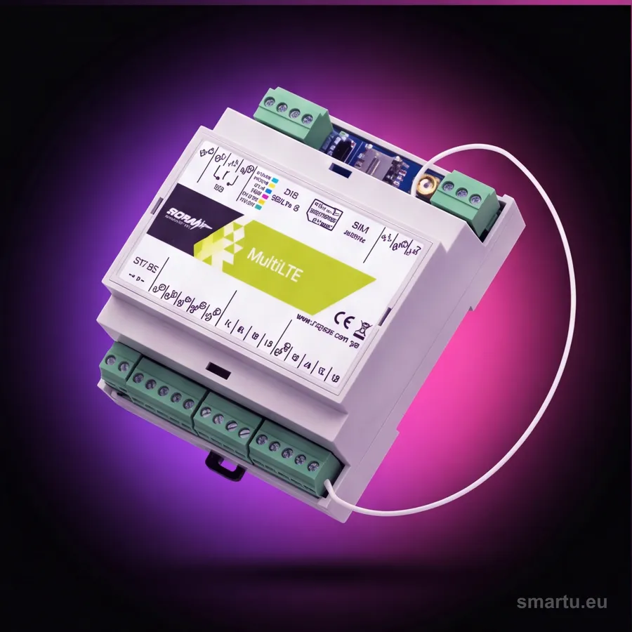 ROPAM MultiLTE-RF-D4M moduł powiadomień LTE 4G odbiornik RF 433 MHz DIN 8 wejść 4 wyjścia alarm GSM — ujęcie 1