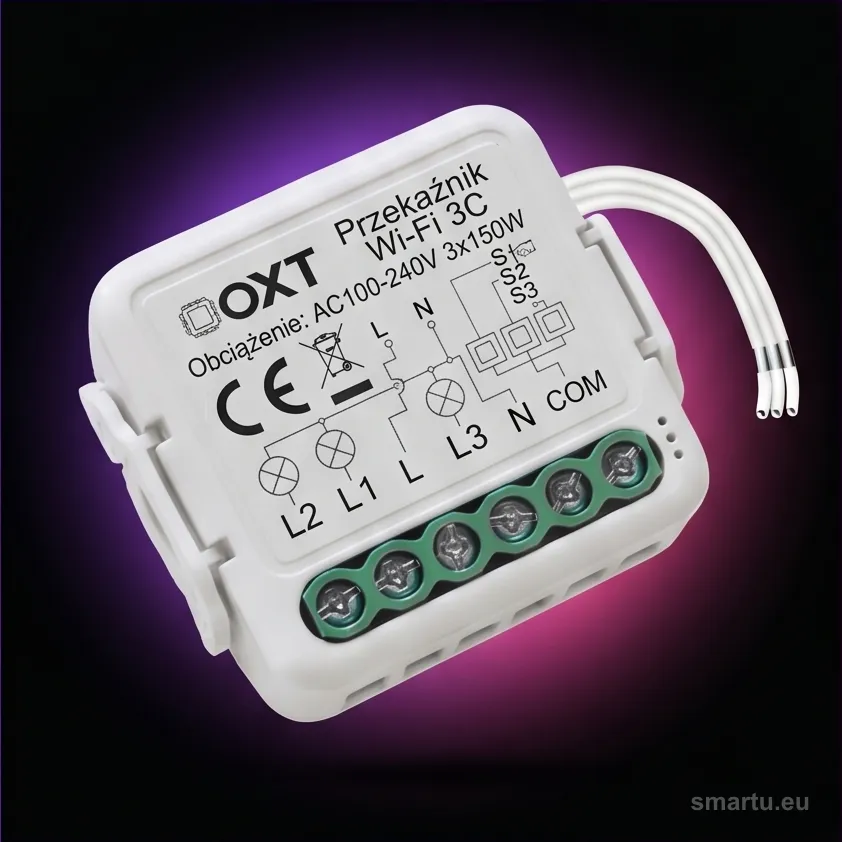 Moduł OXT mini przekaźnik 3 obwody WiFi TUYA T223 Moduł OXT mini przekaźnik 3 obwody WiFi TUYA T223