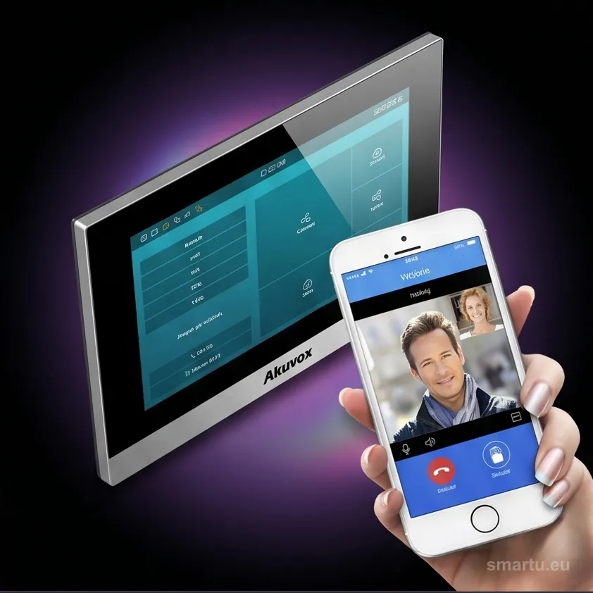 Akuvox C313W-2 monitor wideodomofonu IP 7 cali WiFi SIP Linux PoE dotykowy czarny Akuvox C313W-2 monitor wideodomofonu IP 7 cali WiFi SIP Linux PoE dotykowy czarny